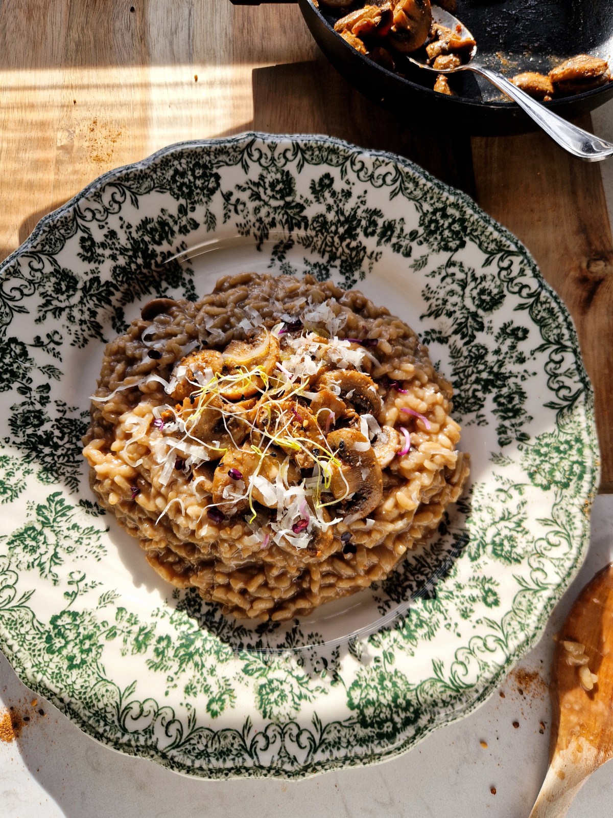 Champignon risotto maken