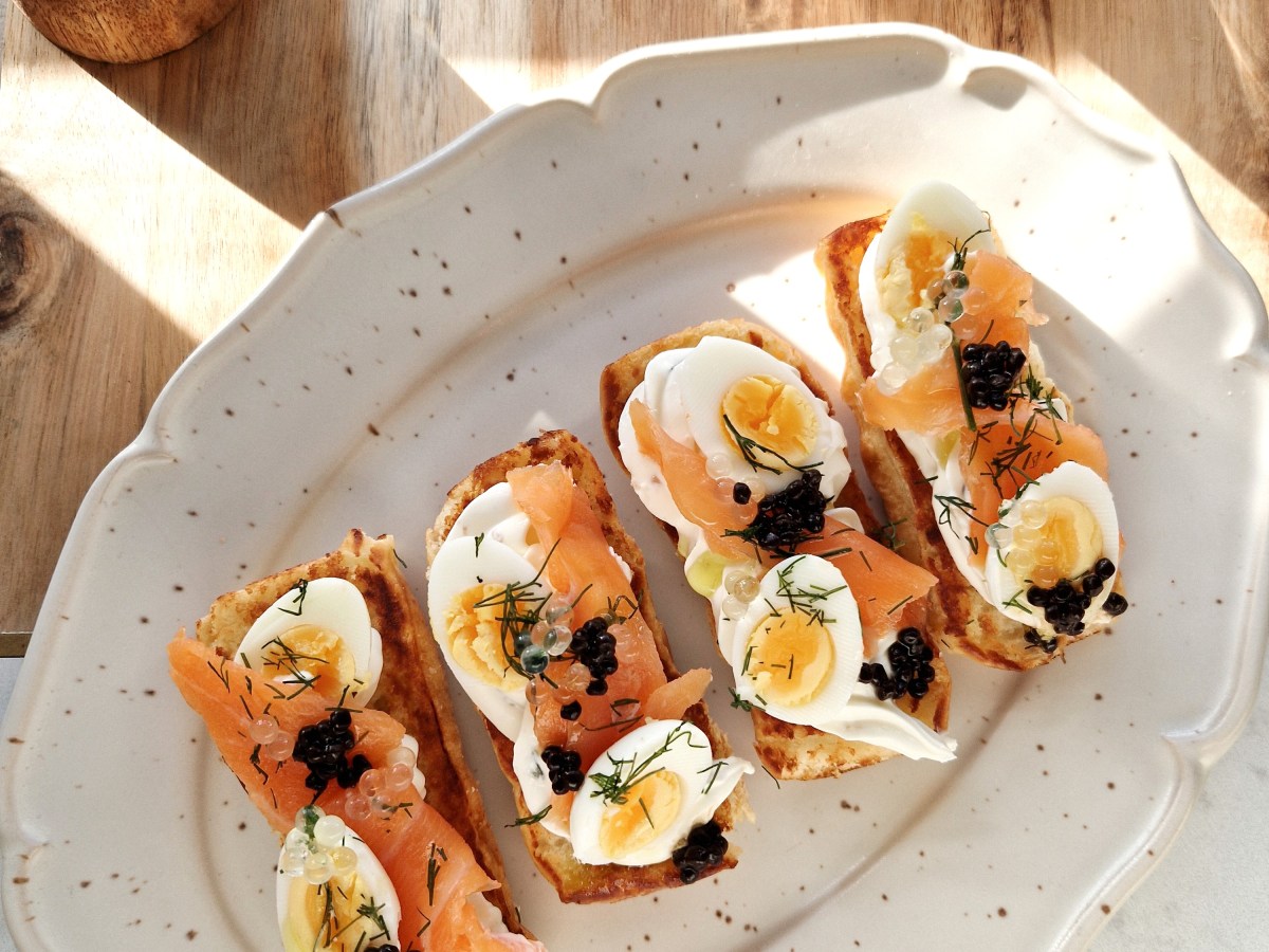 Brioche hapjes met gerookte&nbsp;zalm